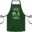 Scooter Four Wheels Move the Body Funny Cotton Apron 100% Organic Forest Green