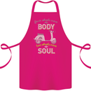 Scooter Four Wheels Move the Body Funny Cotton Apron 100% Organic Pink