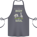 Scooter Four Wheels Move the Body Funny Cotton Apron 100% Organic Steel