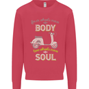 Scooter Four Wheels Move the Body Funny Kids Sweatshirt Jumper Heliconia