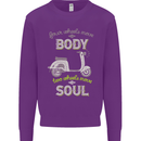 Scooter Four Wheels Move the Body Funny Kids Sweatshirt Jumper Purple