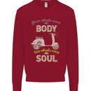 Scooter Four Wheels Move the Body Funny Kids Sweatshirt Jumper Red