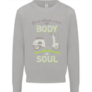 Scooter Four Wheels Move the Body Funny Kids Sweatshirt Jumper Sports Grey