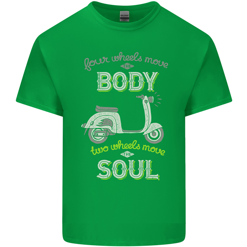 Scooter Four Wheels Move the Body Funny Kids T-Shirt Childrens Irish Green