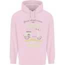 Scooter Four Wheels Move the Body Funny Mens 80% Cotton Hoodie Light Pink