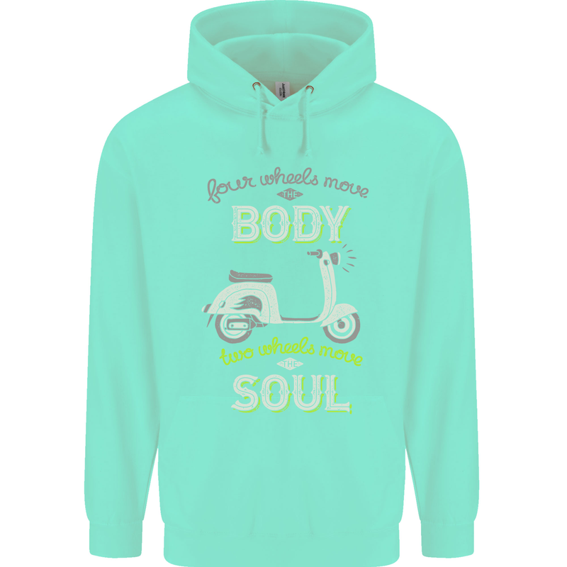 Scooter Four Wheels Move the Body Funny Mens 80% Cotton Hoodie Peppermint