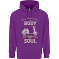 Scooter Four Wheels Move the Body Funny Mens 80% Cotton Hoodie Purple