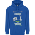 Scooter Four Wheels Move the Body Funny Mens 80% Cotton Hoodie Royal Blue