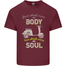 Scooter Four Wheels Move the Body Funny Mens Cotton T-Shirt Tee Top Maroon