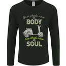Scooter Four Wheels Move the Body Funny Mens Long Sleeve T-Shirt Black