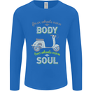 Scooter Four Wheels Move the Body Funny Mens Long Sleeve T-Shirt Royal Blue