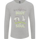 Scooter Four Wheels Move the Body Funny Mens Long Sleeve T-Shirt Sports Grey