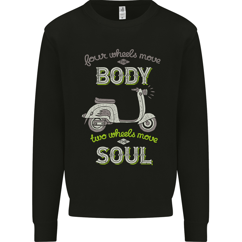 Scooter Four Wheels Move the Body Funny Mens Sweatshirt Jumper Black