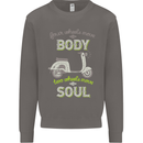 Scooter Four Wheels Move the Body Funny Mens Sweatshirt Jumper Charcoal