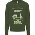 Scooter Four Wheels Move the Body Funny Mens Sweatshirt Jumper Forest Green