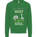 Scooter Four Wheels Move the Body Funny Mens Sweatshirt Jumper Irish Green