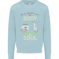 Scooter Four Wheels Move the Body Funny Mens Sweatshirt Jumper Light Blue