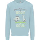Scooter Four Wheels Move the Body Funny Mens Sweatshirt Jumper Light Blue