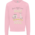Scooter Four Wheels Move the Body Funny Mens Sweatshirt Jumper Light Pink
