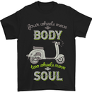 Scooter Four Wheels Move the Body Funny Mens T-Shirt Cotton Gildan Black