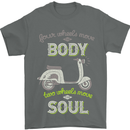 Scooter Four Wheels Move the Body Funny Mens T-Shirt Cotton Gildan Charcoal