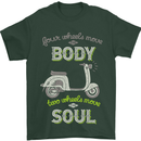 Scooter Four Wheels Move the Body Funny Mens T-Shirt Cotton Gildan Forest Green