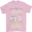 Scooter Four Wheels Move the Body Funny Mens T-Shirt Cotton Gildan Light Pink