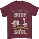 Scooter Four Wheels Move the Body Funny Mens T-Shirt Cotton Gildan Maroon