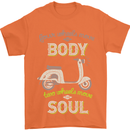 Scooter Four Wheels Move the Body Funny Mens T-Shirt Cotton Gildan Orange