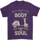 Scooter Four Wheels Move the Body Funny Mens T-Shirt Cotton Gildan Purple