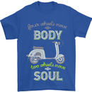 Scooter Four Wheels Move the Body Funny Mens T-Shirt Cotton Gildan Royal Blue