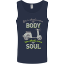 Scooter Four Wheels Move the Body Funny Mens Vest Tank Top Navy Blue