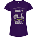 Scooter Four Wheels Move the Body Funny Womens Petite Cut T-Shirt Purple