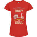 Scooter Four Wheels Move the Body Funny Womens Petite Cut T-Shirt Red