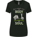 Scooter Four Wheels Move the Body Funny Womens Wider Cut T-Shirt Black