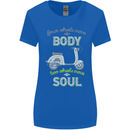 Scooter Four Wheels Move the Body Funny Womens Wider Cut T-Shirt Royal Blue