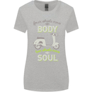 Scooter Four Wheels Move the Body Funny Womens Wider Cut T-Shirt Sports Grey