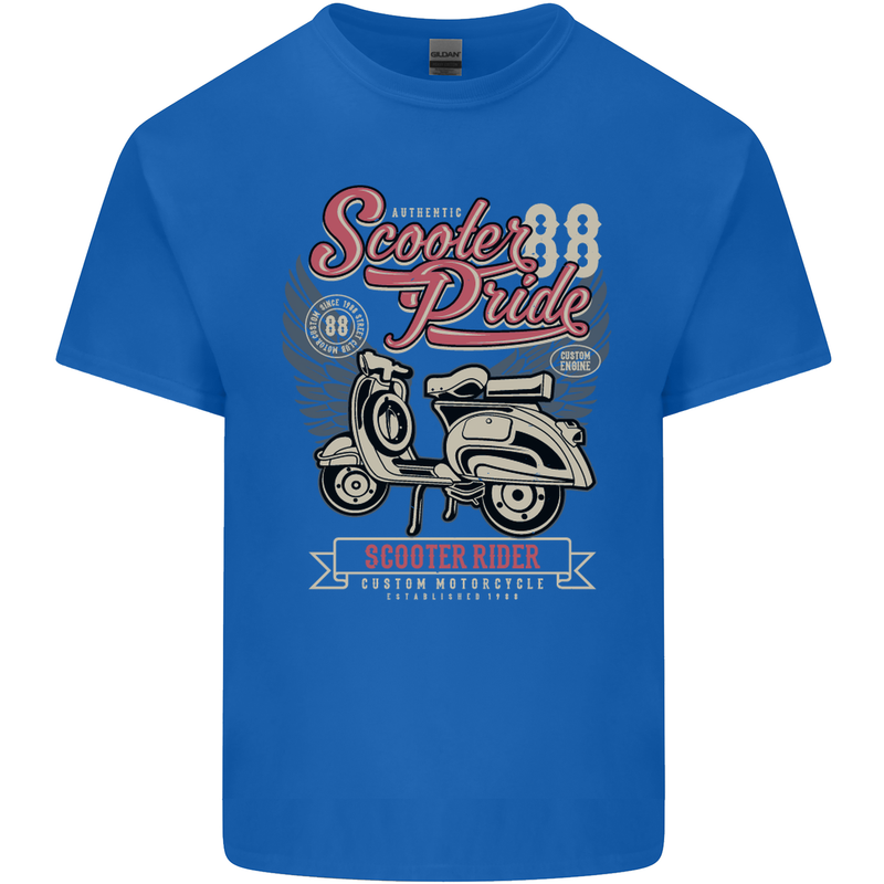 Scooter Pride 88 Motorbike Motorcycle Kids T-Shirt Childrens Royal Blue