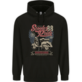 Scooter Pride 88 Motorbike Motorcycle Mens 80% Cotton Hoodie Black