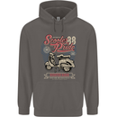 Scooter Pride 88 Motorbike Motorcycle Mens 80% Cotton Hoodie Charcoal