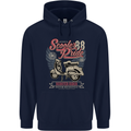 Scooter Pride 88 Motorbike Motorcycle Mens 80% Cotton Hoodie Navy Blue