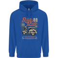 Scooter Pride 88 Motorbike Motorcycle Mens 80% Cotton Hoodie Royal Blue