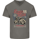 Scooter Pride 88 Motorbike Motorcycle Mens V-Neck Cotton T-Shirt Charcoal