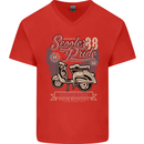 Scooter Pride 88 Motorbike Motorcycle Mens V-Neck Cotton T-Shirt Red