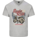 Scooter Pride 88 Motorbike Motorcycle Mens V-Neck Cotton T-Shirt Sports Grey