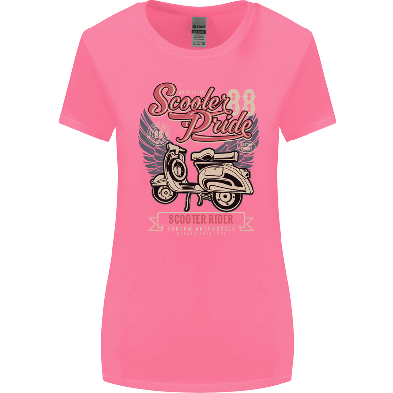 Scooter Pride 88 Motorbike Motorcycle Womens Wider Cut T-Shirt Azalea