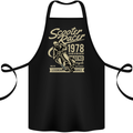 Scooter Racer Legend 1978 Motorbike Cotton Apron 100% Organic Black