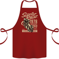 Scooter Racer Legend 1978 Motorbike Cotton Apron 100% Organic Maroon