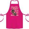 Scooter Racer Legend 1978 Motorbike Cotton Apron 100% Organic Pink