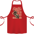 Scooter Racer Legend 1978 Motorbike Cotton Apron 100% Organic Red